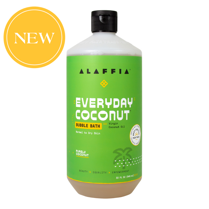 Alaffia EveryDay Coconut Bubble Bath, Purely Coconut 32oz by Alaffia