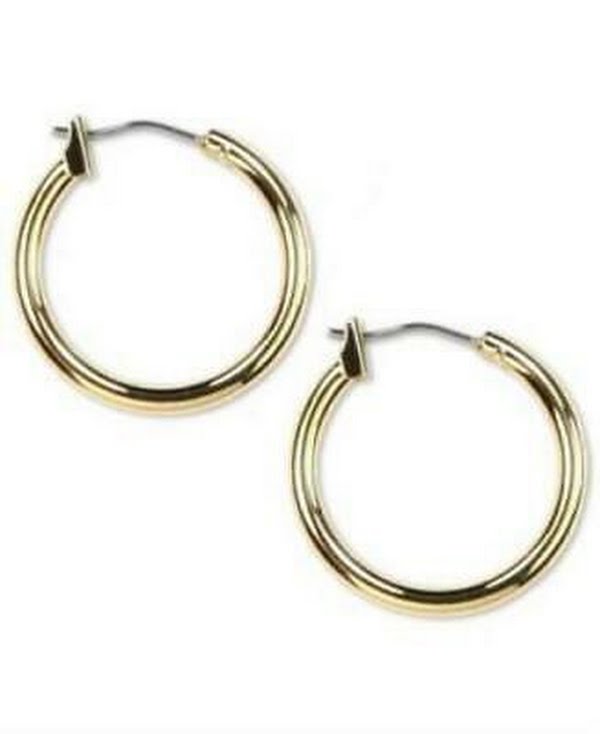 Anne Klein 3/4 Gold-Tone Hoop Earrings by Vanessa Jane