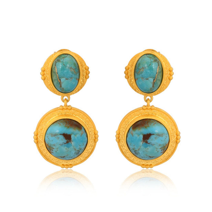 Island Hopping Drop Earrings - Turquoise by Christina Greene