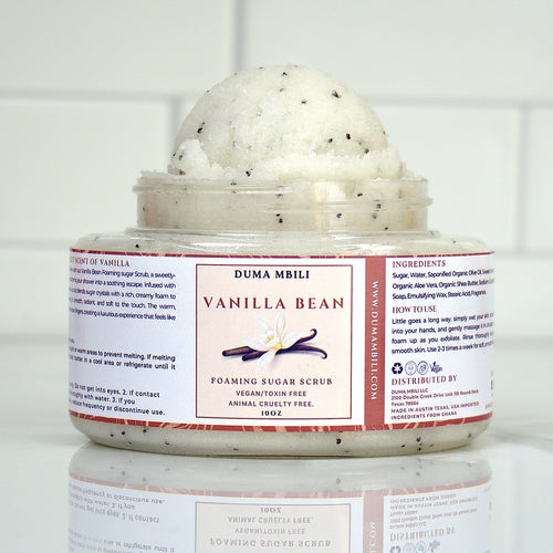 Vanilla Bean Foaming Sugar Scrub by Duma Mbili LLC