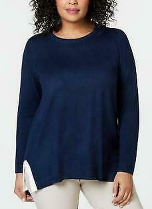 Charter Club Womens Knit Split Hem Pullover Sweater, Size 0X by Vanessa Jane