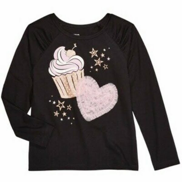 Epic Threads Little Girls Cupcake Heart T-Shirt by Vanessa Jane
