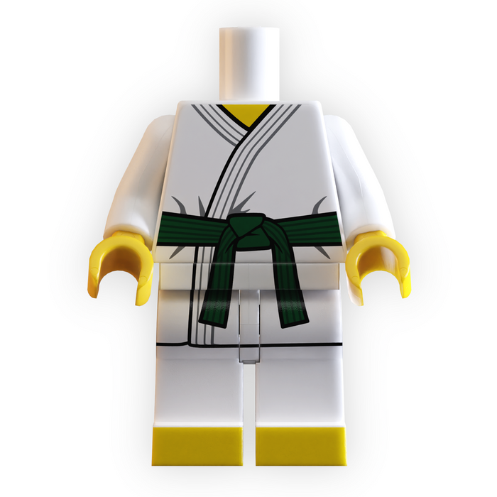 Green Belt Karate Minifig Body by B3 Customs