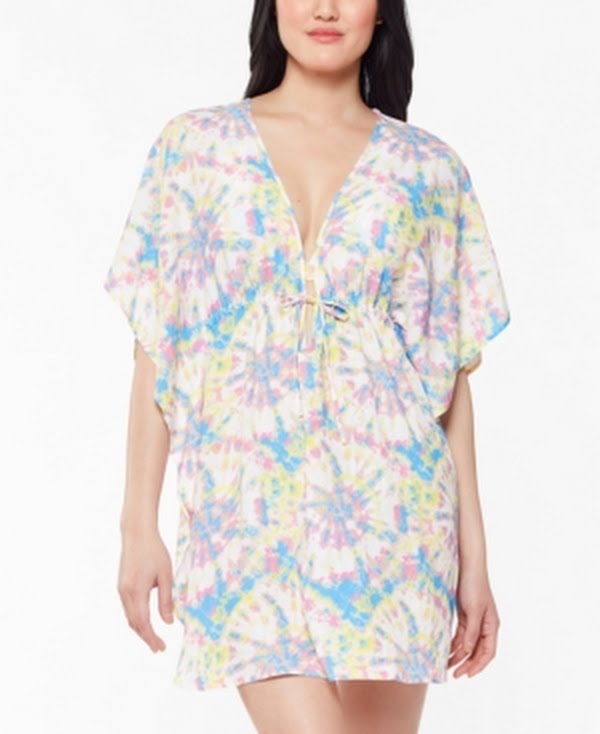 Jessica Simpson Womens Tie-Dyed Caftan Cover-Up by Vanessa Jane