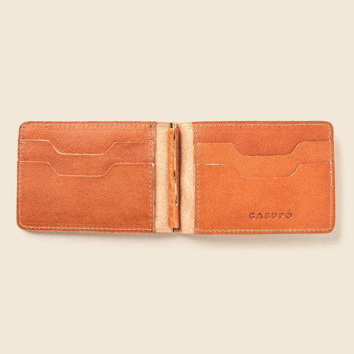 Bifold Money Clip Wallet - Natural by CASUPO
