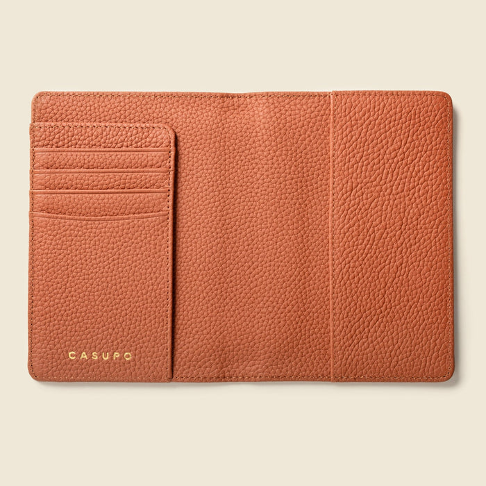 Leather Passport Wallet with RFID - Tan by CASUPO