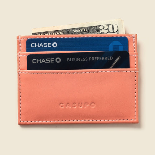 Slim Card Holder Wallet With RFID Protection - Pink by CASUPO