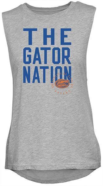 NCAA Rocker Florida Womens Sleeveless Drop Tail Tank, Size Large by Vanessa Jane