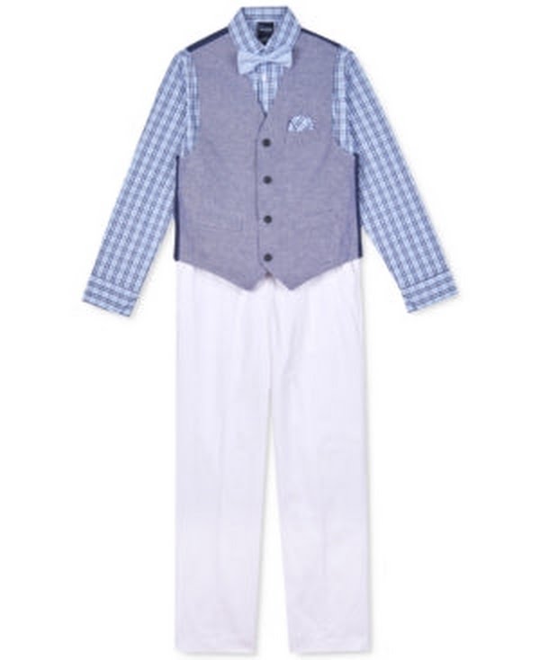 Nautica Boys 4-Pc. Basketweave Vest Set, Size 3T by Vanessa Jane