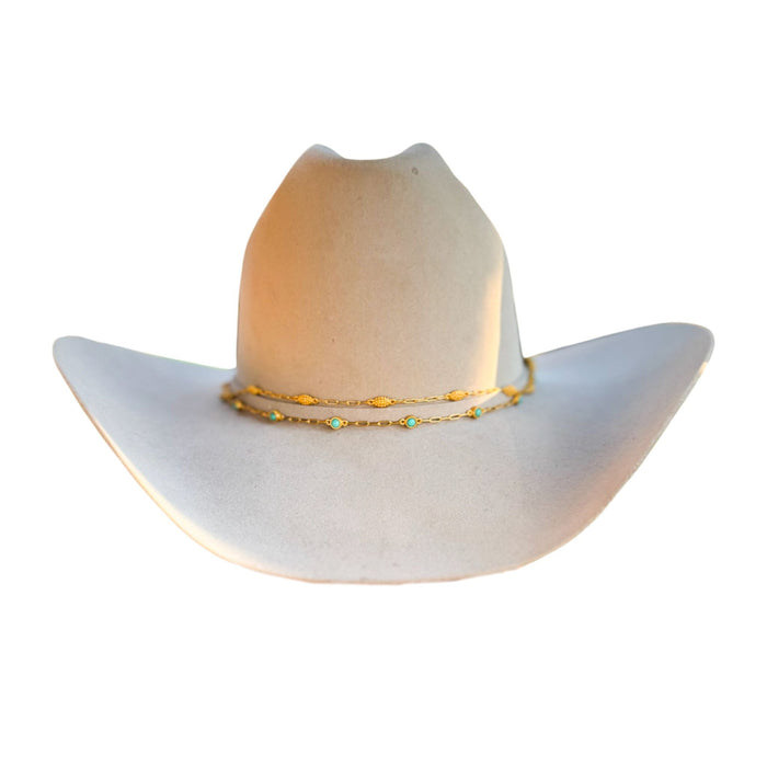 Flights of Fancy Hat Band - Turquoise by Christina Greene