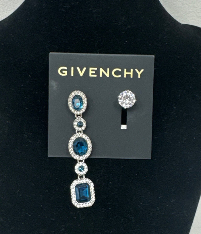 Givenchy Crystal and Stone Mix N Match Earrings with Cubic Zirconia Stud by Vanessa Jane