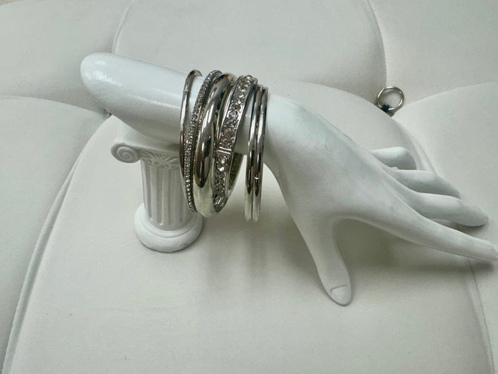 Style and Co -6Pc. Set Pave Shaky Disc Bangle Bracelets by Vanessa Jane