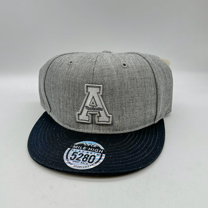 NCAA Appalachian State Mountaineers Mile High Brim Snap Back Cap Adjustable Size by Vanessa Jane