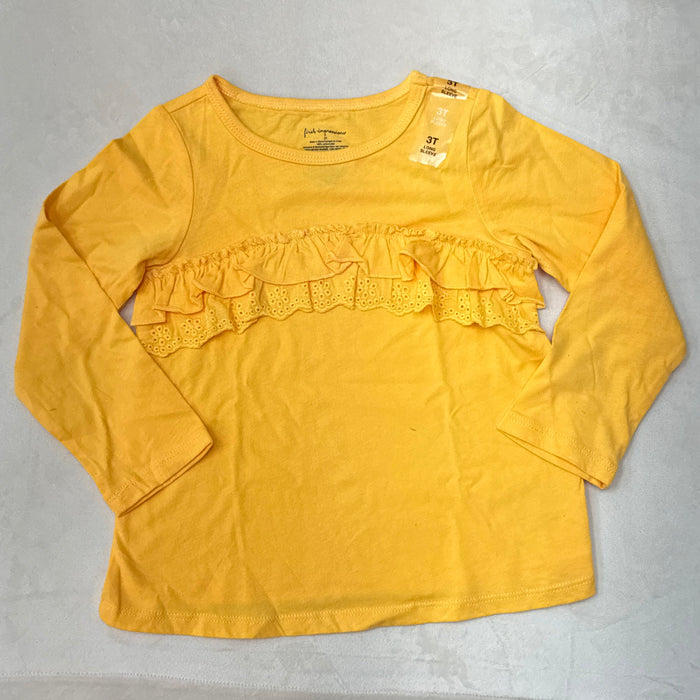 First Impressions Toddler Girls Cotton Ruffled T-Shirt, Size 3T by Vanessa Jane