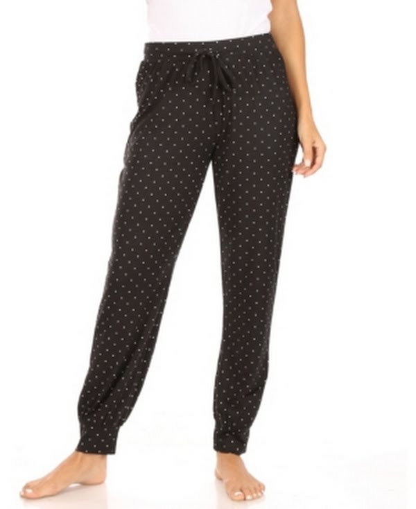 Tahari Womens Relaxed Fit Elastic Waistband Drawstring Jogger, Medium/Black by Vanessa Jane