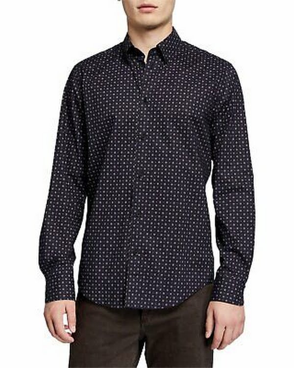 Rag and Bone Mens Fit 1 Zac-Print Sport Shirt, Size Small by Vanessa Jane
