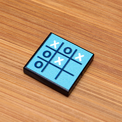 Tic-Tac-Toe - Custom Printed 2x2 Tile made using LEGO parts by B3 Customs