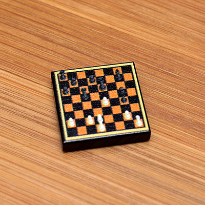 Chess Printed 2x2 Tile made using LEGO parts - B3 Customs by B3 Customs