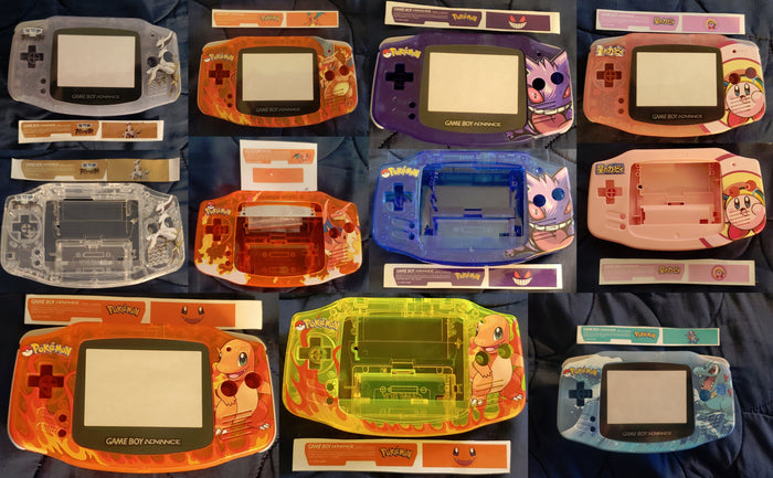 GBA Game Boy Advance Case Replacement Shell Full Housing Pokemon by VintageVideoGameStore
