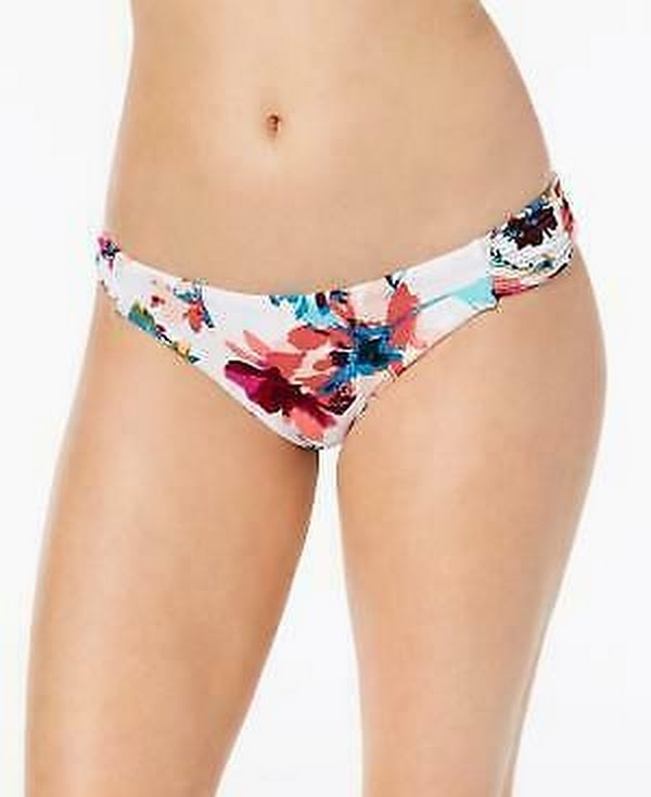 Bar III Fantastic Floral Print Tab Sides Bikini Bottoms by Vanessa Jane