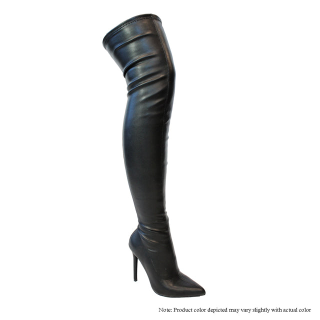 Gisele - Black PU {Order 1/2 Size Larger} by The House of Stylez