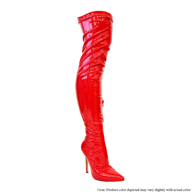Gisele - Red Patent Leather {Order 1/2 Size Larger} by The House of Stylez