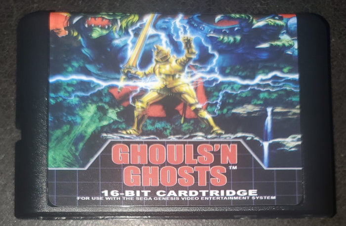 Ghouls 'N' Ghosts Sega Genesis Mega Drive Video Game Cartridge 1989 by VintageVideoGameStore