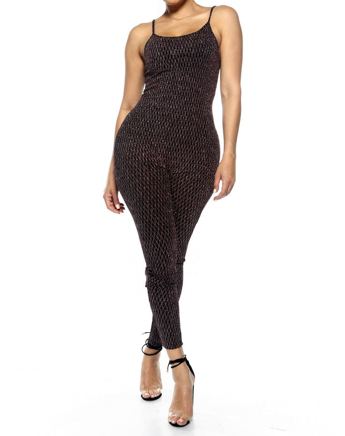 Glitter Spagetti Strap Jumper - Pink by The House of Stylez