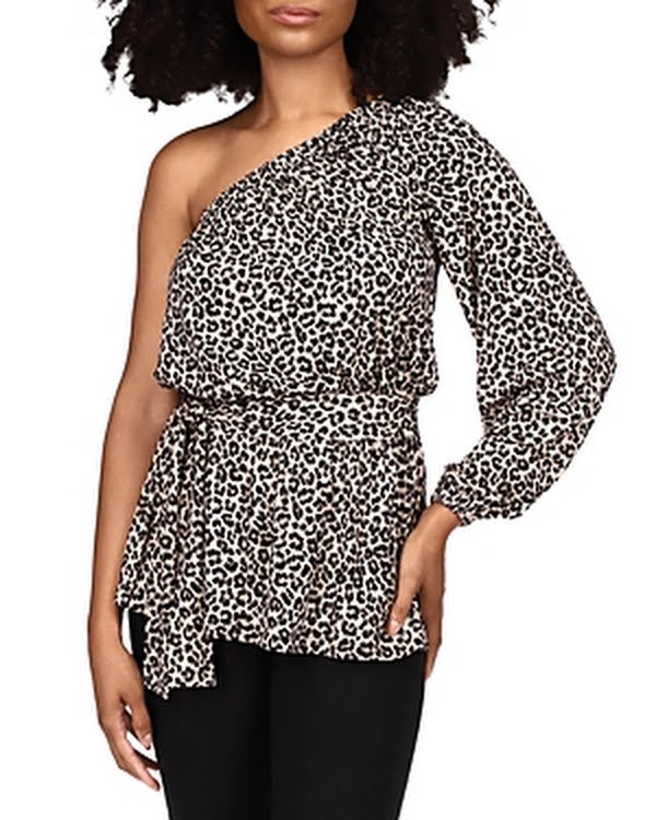 Michael Michael Kors Printed One Shoulder Top, Size XXS by Vanessa Jane