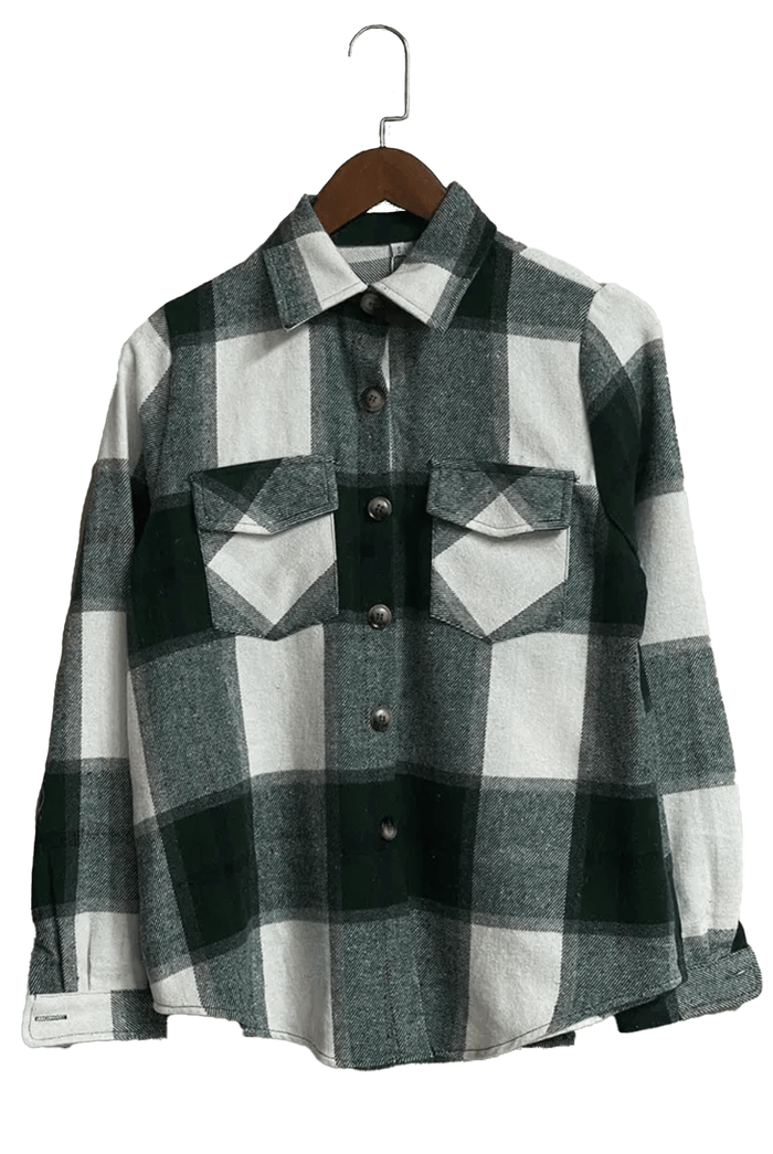 Plaid Flannel Button Up Shacket {Short Length} by The House of Stylez