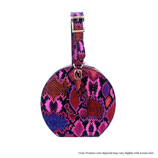 Pink Multi Color Snake Arm Candy Bag by The House of Stylez