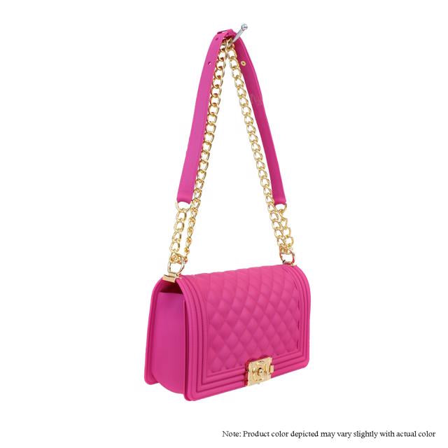 Jelly {Silicone} Shoulder Bag - Fuchsia by The House of Stylez