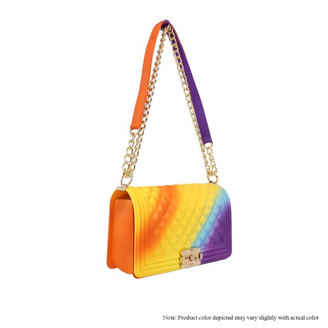 Jelly {Silicone} Shoulder Bag - Orange/Yellow/Purple by The House of Stylez
