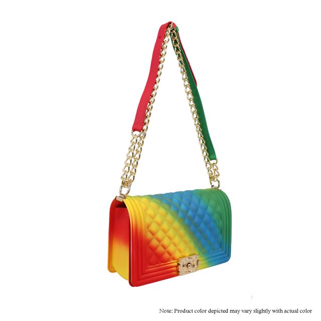 Jelly {Silicone} Shoulder Bag - Rainbow 2 by The House of Stylez