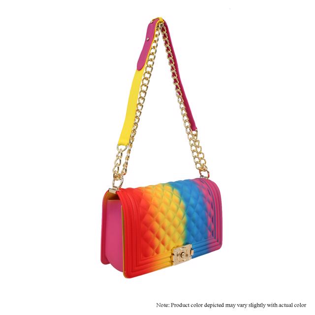Jelly {Silicone} Shoulder Bag - Rainbow by The House of Stylez