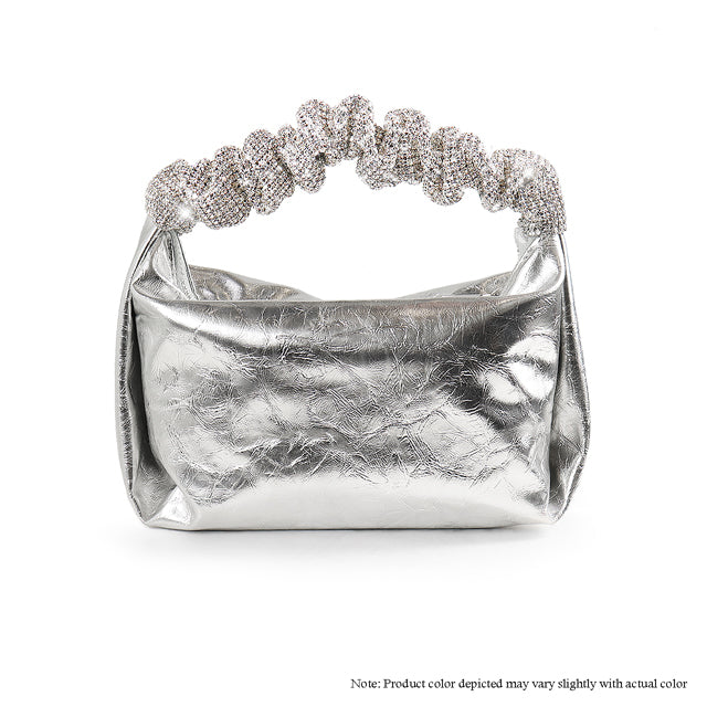 H-Mandy Bag = Silver PU by The House of Stylez