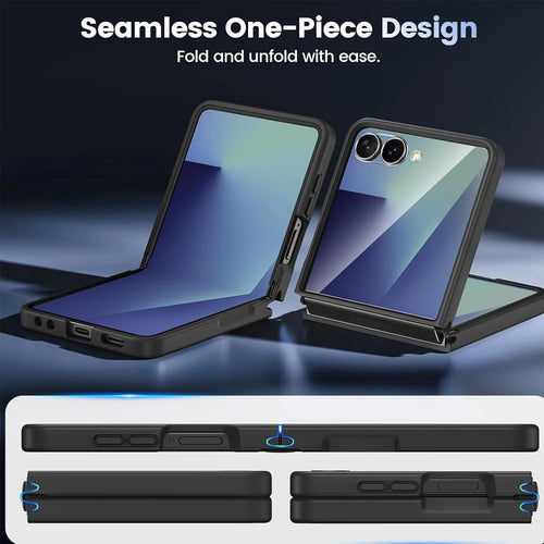 Magnetic Wireless Charging Case With Camera Frame Holder For Samsung Galaxy Z Flip 7 by Merch Section