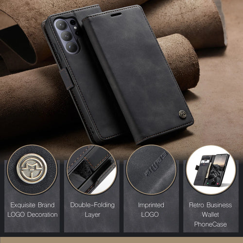 Flip Leather Kickstand Wallet Case For Samsung Galaxy S26 Ultra S25 Edge S24 Plus S23 FE S22 S21 S20 by Merch Section