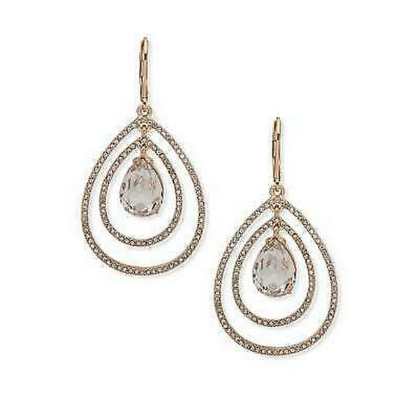 Anne Klein Gold-Tone Crystal Orbital Drop Earrings ? Gold by Vanessa Jane