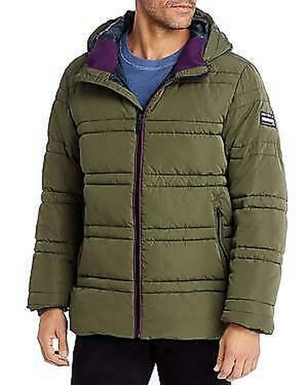Scotch & Soda Classic Primaloft Hooded Jacket Army Green , Size Medium by Vanessa Jane