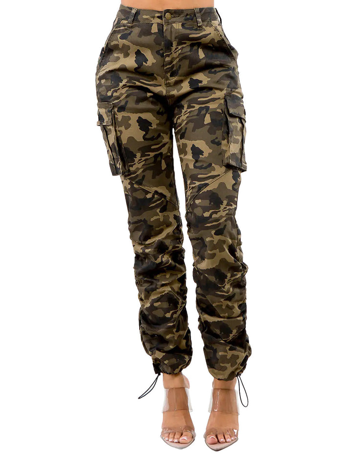High Waist Cargo Joggers by The House of Stylez