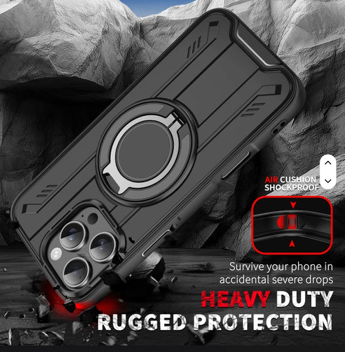 Anti-Shock Magnetic Ring Holder Phone Case for iPhone 17 Pro Max by Merch Section