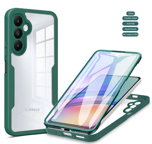 360 Full Body Clear PC Shockproof Slim Phone Case With Screen Cover For Samsung Galaxy A35 5G by Merch Section
