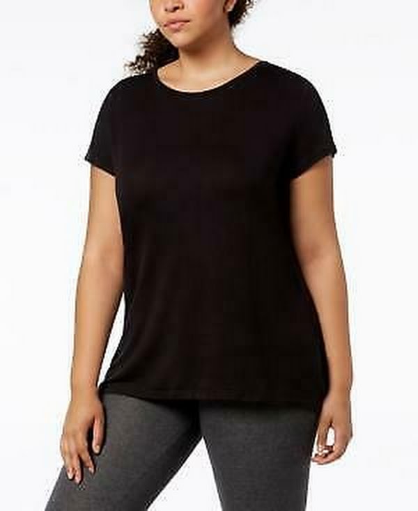Ideology Womens Plus Running Fitness T-Shirt, Size 1X by Vanessa Jane