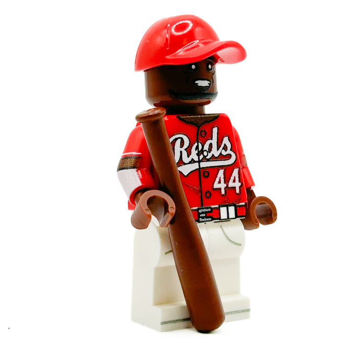#44 Cincinnati Baseball Player Minifig made using LEGO parts - B3 Customs by B3 Customs