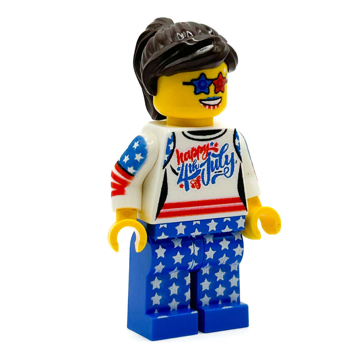 4th of July Girl Minifig made using LEGO parts by B3 Customs