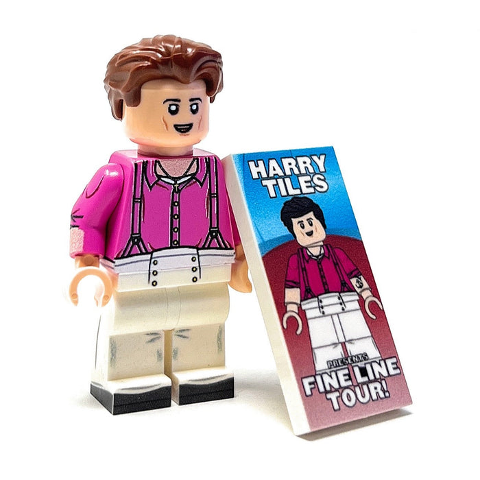 Harry Tiles Custom Musician Minifig w/ Concert Poster (Fine Line Tour) by B3 Customs