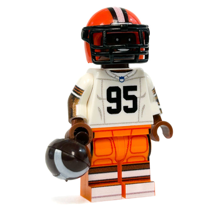 #95 DE Cleveland Football Player Minifig by B3 Customs