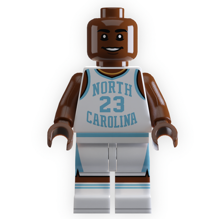 MJ #23 UNC Basketball Player Minifig by B3 Customs
