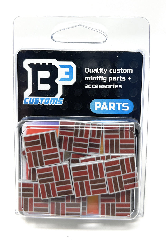 Brick (Mason) Flooring (Pack of 20) - B3 Customs Printed 2x2 Tiles by B3 Customs